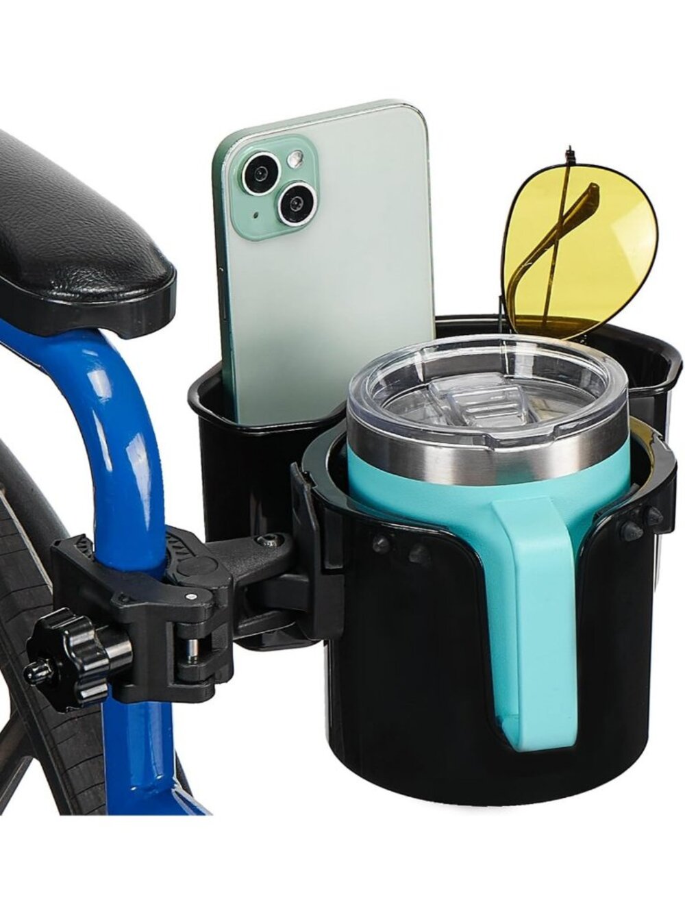 2-Pack 2-in-1 Cup Holder for Wheelchair, Walker & Stroller - Large Storage Box